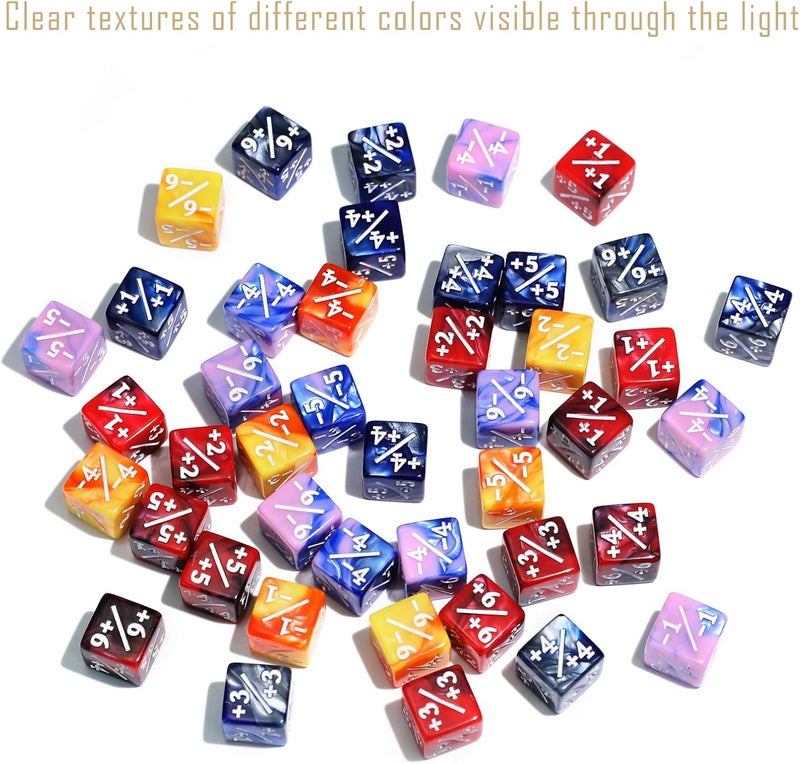 FIGURESLAB Store 48PCS MTG Tokens & 12mm Dice Counter with Box, MTG Abilities Keyword Buff Tokens Life Counters Loyalty Dice for Magic The Gatering TCG Card Gaming Accessories CCG Creature Stats - Image 3